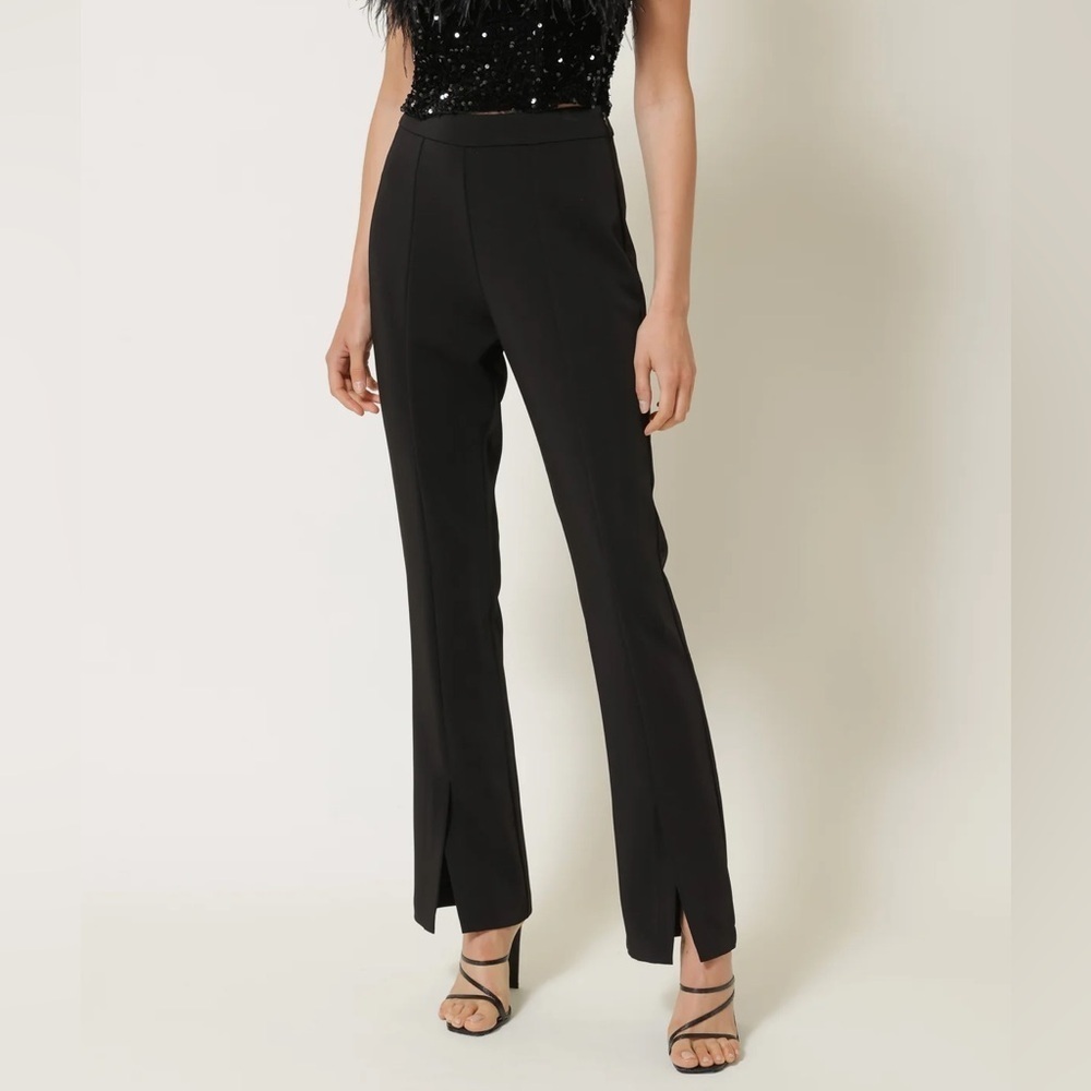 Line & Dot Alexis Split Pants In Black Size Small Flare Pants